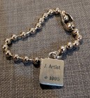 Rare Nine Inch Nails Nin Broken N Pendant Bracelet Chrome Ball Like New 1995