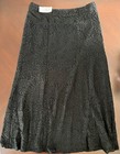 Black Long maxi Skirt-lace Floral-loft  nwt  Fully Lined-side Zip  sizes 4 6 8 