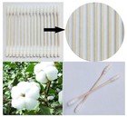 800count Wood Stick Cotton Swabs  Spiral Tips  For Personal Care home Clean
