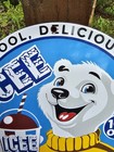 1960 s Vintage Icee Heavy Porcelain Advertising Sign Coke  Pepsi  Mountain  Dew 