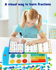 Magnetic Fraction Educational Puzzle  Tiles   Fraction Circles Set Learning Toys