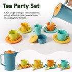 Hersity Picnic Basket Toys For Toddlers  Kids Play Tea Sets With Teapot Tea    