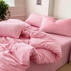 Queen Size Duvet Cover Set 3 Pieces  Pink  90x90 Inch Queen