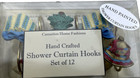 Christmas Shower Curtain Hooks Set Of 12 Hand Painted Holiday Bathroom Decor