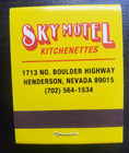 Skyline Casino Henderson Yellow Full Unstruck 20 Strike Matchbook