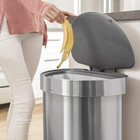 Simplehuman 45 Liter  12 Gallon Semi-round Hands-free Step Trash Can  Brushed