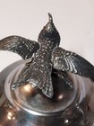 Antique Simpson Hall Miller Silverplate Spooner Sugar Bowl Bird Finial As Is