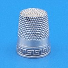 Vintage Ketcham Mcdougall Size 9 Sterling Thimble Greek Key Pattern