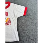 Vintage Ronald Mcdonald Mcdonalds Ringer T-shirt Kids 10-12 White Red Usa Made