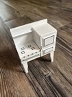 Vintage White Metal Concord Miniatures Stove Dollhouse Furniture