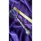 Large Magnifying Glass Ornate Engraved Silver Tone Handle Ball Knob Very Good
