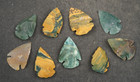 9 Colorful Average Of 1 5  Flint Arrowhead Spearhead Point Knife Blade  I-363