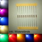 3mm Leds Flat Head Water Clear All Colours Including Resistors Light Emitting Diodes Led  