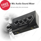 Portable Karaoke Sound Mixer Dual Mic Inputs Digital Echo Audio System Eu