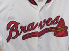 Vtg 90s Atlanta Braves Mlb Jersey Men s Medium White Russell Athletic Usa Made