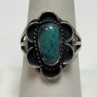 Antique Or Vintage Navajo Southwest Old Pawn Sterling Turquoise Ring Size 7 5