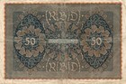 Xxx-rare Genuine German 50 Mark Weimar Banknote 1919 Fine Cond    