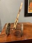 Vintage Wooden Pull Toy Horse On Wheels With Handle