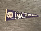 Vintage Lake Superior Pennant Felt Flag North Shore Minnesota Split Rock