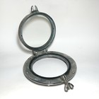 Small Antique Vintage Nickel Plated Bronze Ship Boat Maritime Porthole 6  Glass