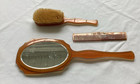 Antique Marbled Celluloid Vanity Set Mirror Brush Comb Celluloid Peachy Art Deco