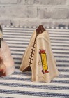 Vintage Souvenir Of Black Hills Sd  Indian And Teepee Salt And Pepper Shakers