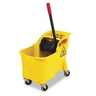 Rubbermaid Commercial Products 31 Qt Tandem Mop Bucket And 31-quart  Yellow