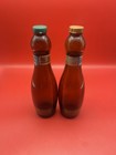 Vintage Budweiser One Pint Glass Beer Bottle Salt   Pepper Shakers Empty