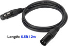 6 5ft   2m Dmx Cable  10pcs  3 Pin Dmx Cables Dmx Wires  Dmx512 Xlr Male To Fema
