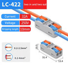 10pcs 2 In 2 Out Lever Wire Connector 32a Fast Cable Terminal Block - New