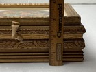 Vtg Jewelry Dresser Box Glass Top Floral Mirrored Stash Trinket Regency Gold