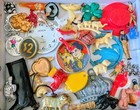 100  Vintage Cracker Jack Celluloid Charm Premium Prize Gum Ball Machine Toys  1