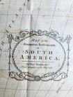 1783 Map Of European Settlements In South America Antique 