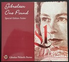 1988 Gibraltar One Pound Note In Special Edition Folder