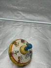 Vintage Ohio Art Tin Metal Toy Spinning Top - Works  Circus Animals