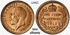 Great Britain  George V  1 3 Farthing 1913  Ngc Ms 66 Rd
