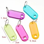 10pcs Colorful Plastic Key Tags Split Ring Labels Mixed Random Set Diy Id  