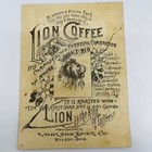 1880s Large Victorian Trade Card Lion Coffee Woolson Toledo Oh 7    Finches Aa5