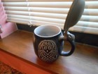 Vintage German Lidded Beer Stein Ornate With Pewter Lid 4 5  Tall