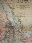 Nice Antique Map Of Egypt C  1895 Johnston