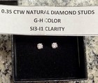 14 Kt White Gold Diamond Earrings  35 Ct Diamonds  Brand New Org   520 00