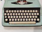 Sears Roebuck Typewriter Baby Blue W  Cover Case 268 52590 Vintage Portable