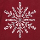 Life Is Good  Women s Contrast Snowflake Long Sleeve Crusher Tee  Adirondack Red