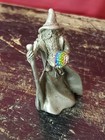 Vintage Pewter 2 25  Wizard Crystal Ball