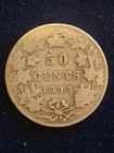 1898 Canadian 50 Cents Silver Coin - Low Mintage 100k
