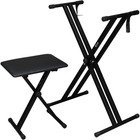 Heavy Duty Double-x Keyboard Stand And Bench  Piano Stand And Keyboard Bench