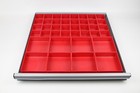 140 Pba Red Plastic Box Assortment- 2 Inch Deep Drawer Organizer Fits Lista  Etc