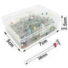  250pcs 1 5 Inch Sewing Pins With Glass Pearl Head Pins Straight Color A