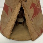 Cherokee Indian Teepee Hut Leather Vintage 1970   s By Native Americans Handmade