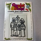Makit   Bakit Christmas Carolers Lot Baking Crystal Form Stained Glass Vintage